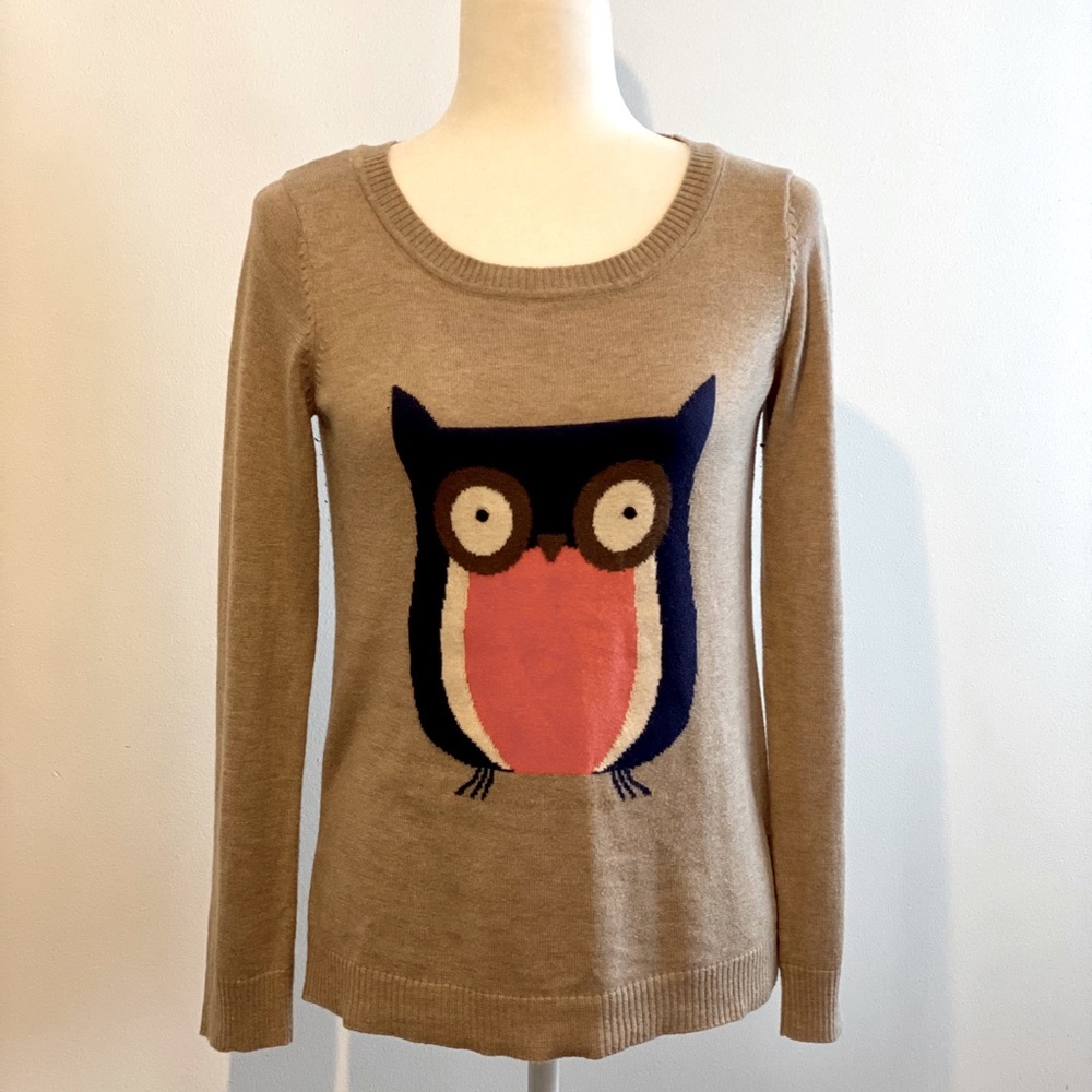 Pink Rose Owl Sweater 🦉